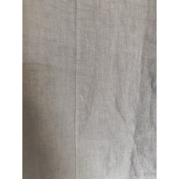 Lina Tomei Italy 100% Linen Dress Embellished Neck Gray Size Small - Picture 4 of 14